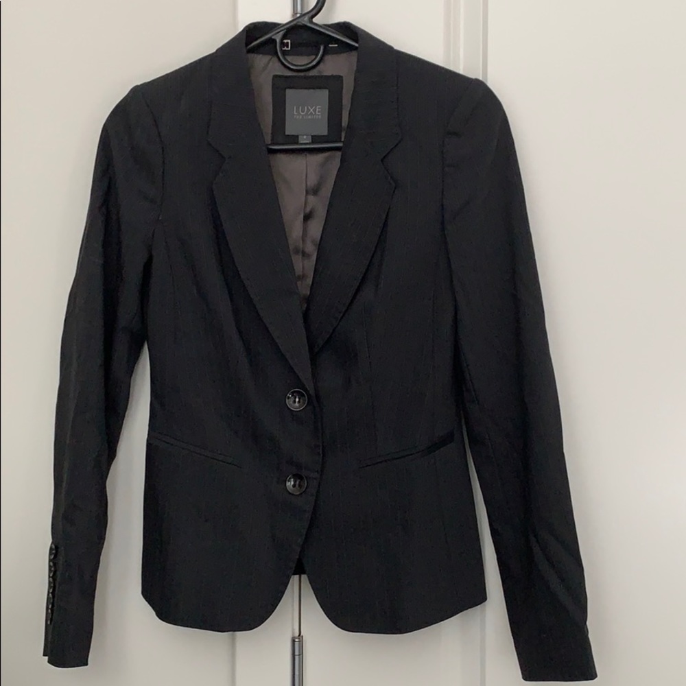 Black striped suit jacket - The Limited